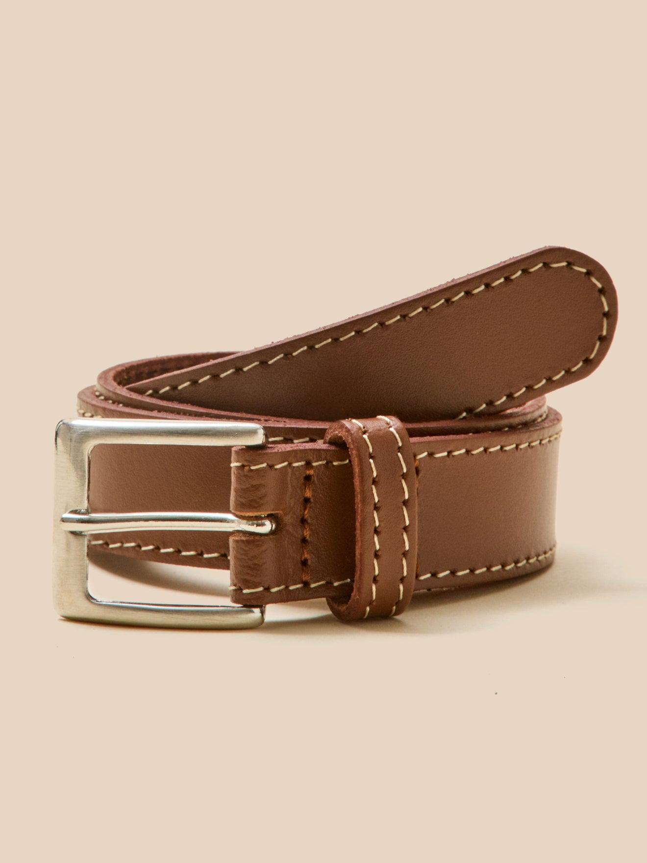 Ceinture En Cuir Garçon Camel