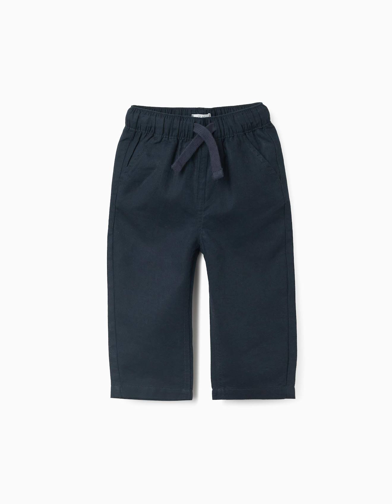 Pantalon En Lin Avec Cordon De Serrage Bleu Fonc 17 €