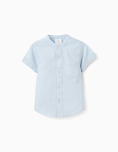 Bébé-Chemise, blouse-Chemise à manches courtes en lin et coton avec poche