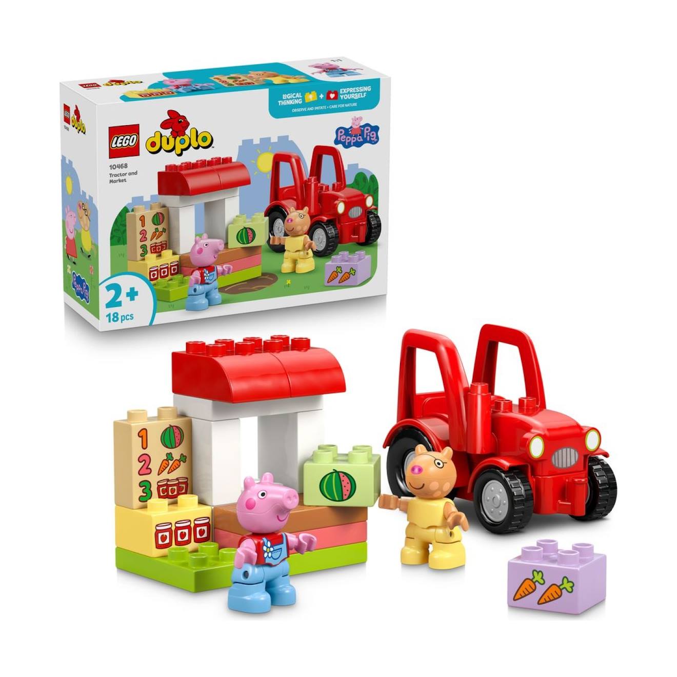 Duplo Tracteur Et Marché 10468 Multicolore
