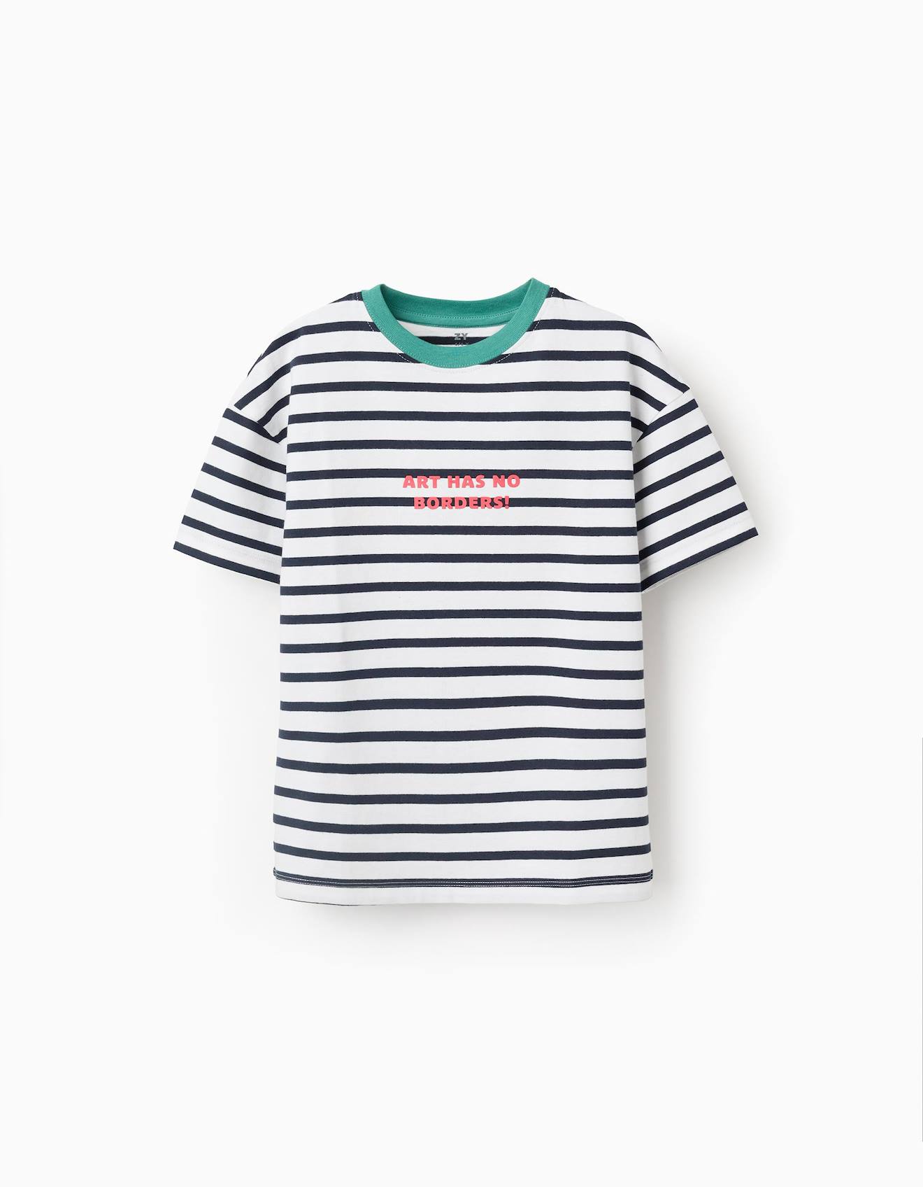 T-shirt En Coton Rayures Et Imprim Blanc 12 €