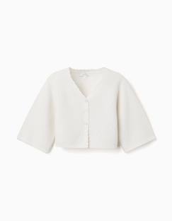 Gilet en maille avec des détails festonnés  - vertbaudet enfant