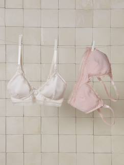 Vêtements de grossesse-Lingerie-Soutien-gorge-2 soutiens-gorge d'allaitement sans armatures 