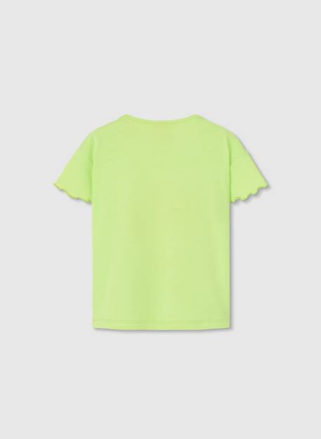 T-shirt fille manches courtes coton Vert 2 - vertbaudet enfant 