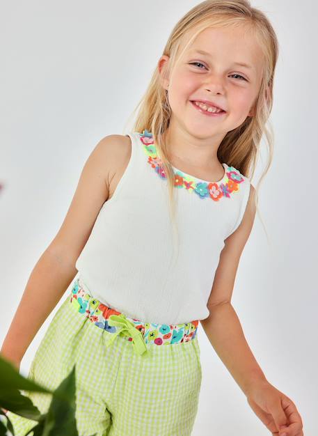 T-shirt fille coton Gris 1 - vertbaudet enfant 