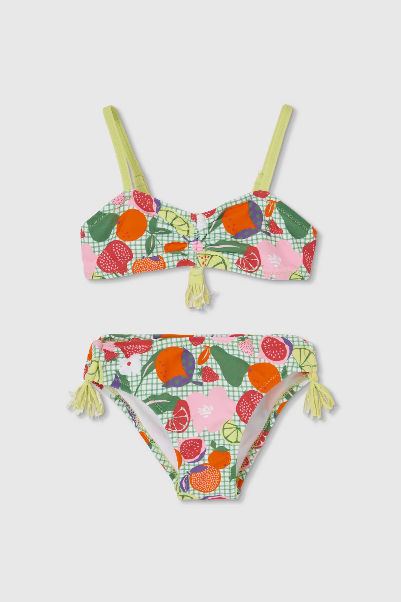 Maillot De Bain 2 Pièces Imprimé Fruits Fille Multicolore