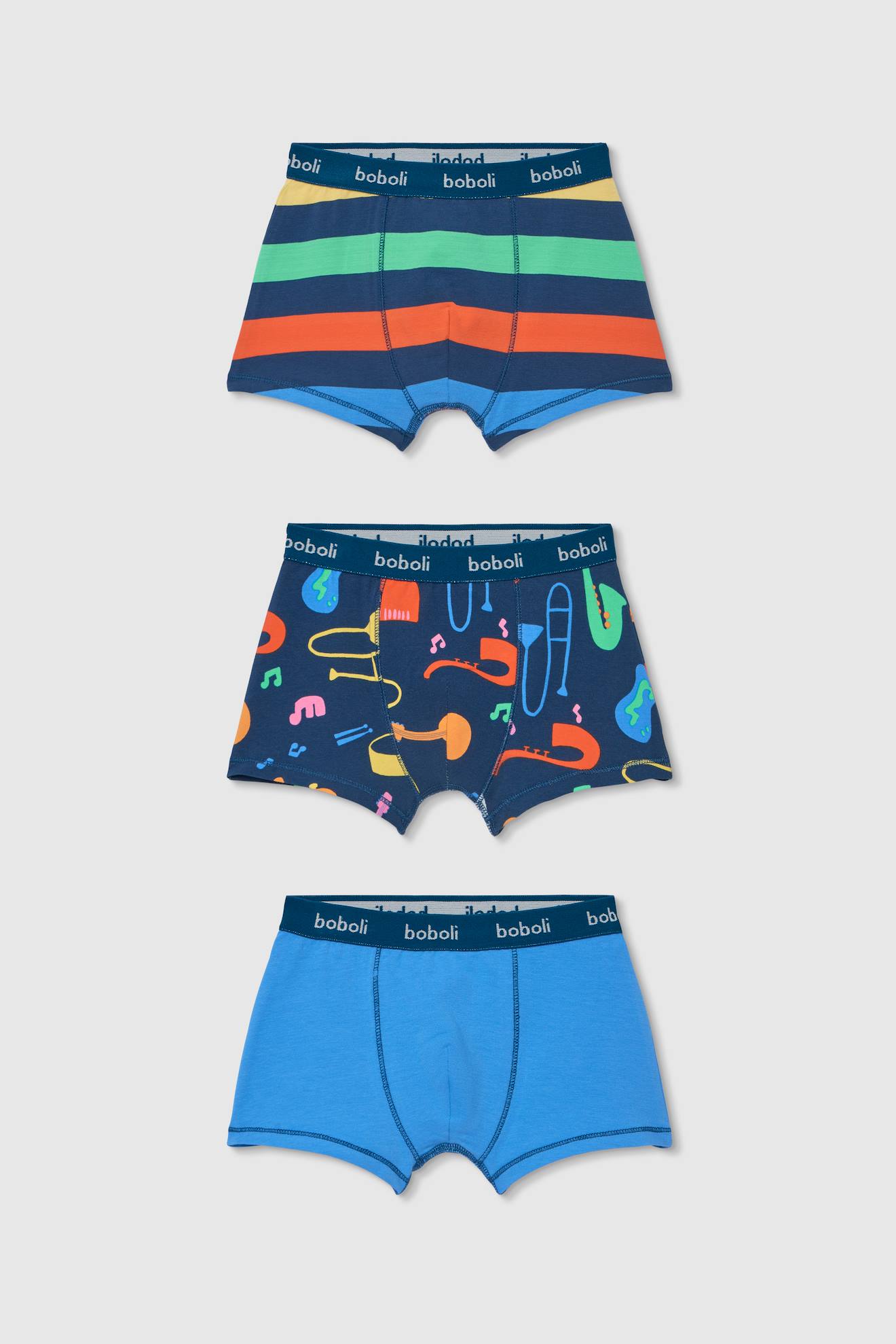 Lot De 3 Boxers Imprims Multicolore 10$