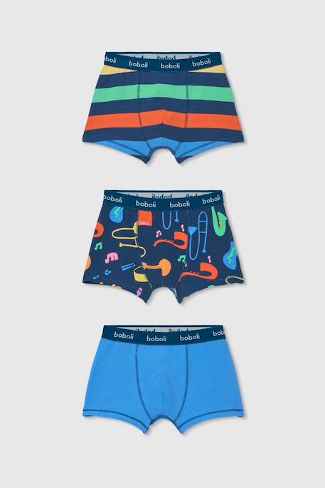 Lot de 3 boxers imprimés  - vertbaudet enfant