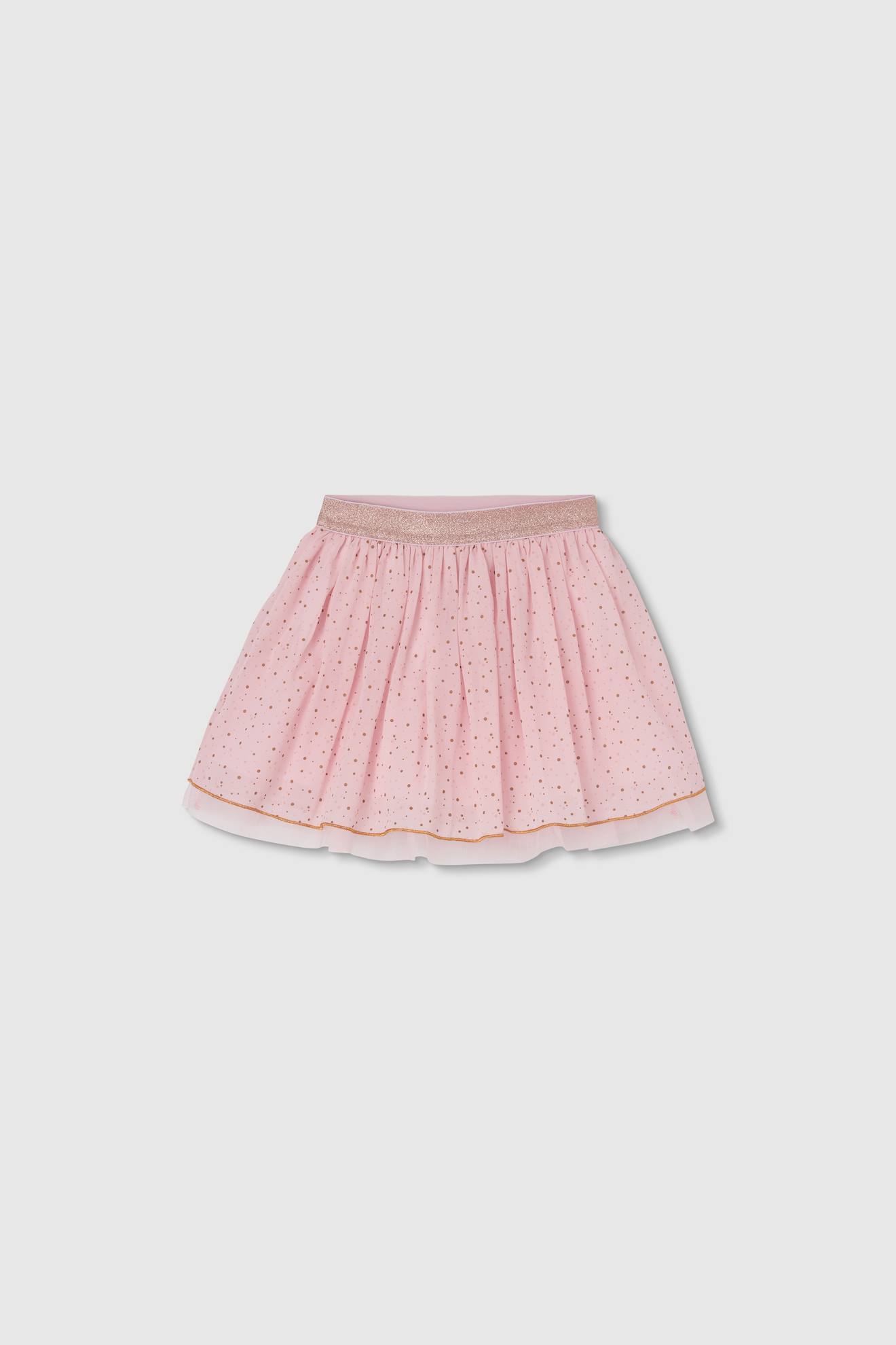 Jupe En Mousseline Imprimée Rose