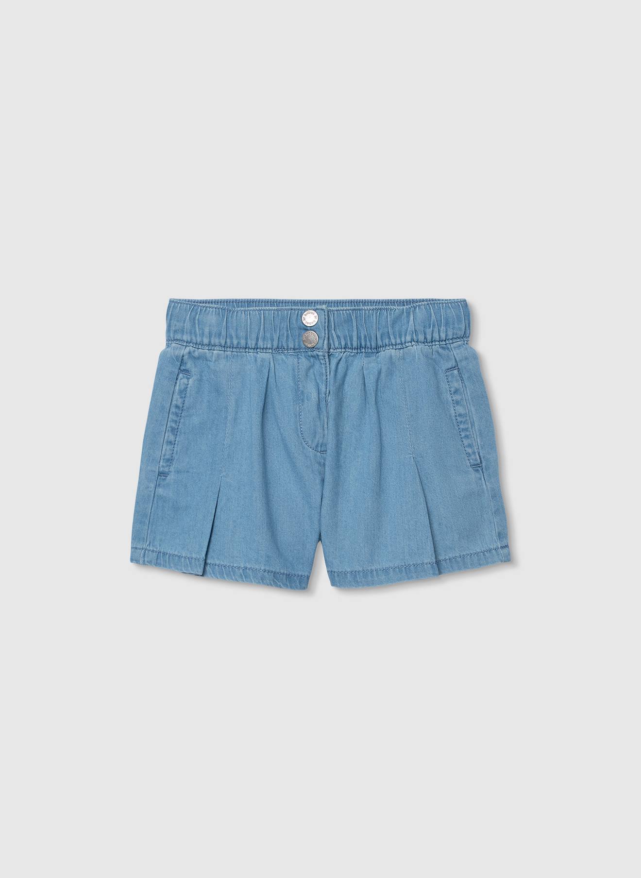 Jupe-short En Denim Délavé Bleu Jupe-short En Denim Délavé Bleu