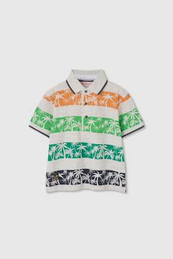 Garçon-T-shirt, polo, sous-pull-Polo en coton imprimé pour garçon