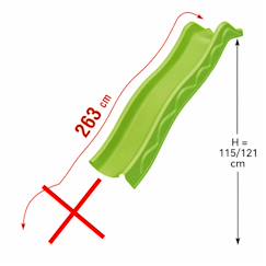 -Glissière toboggan 2,63 m - partie haute - module de remplacement