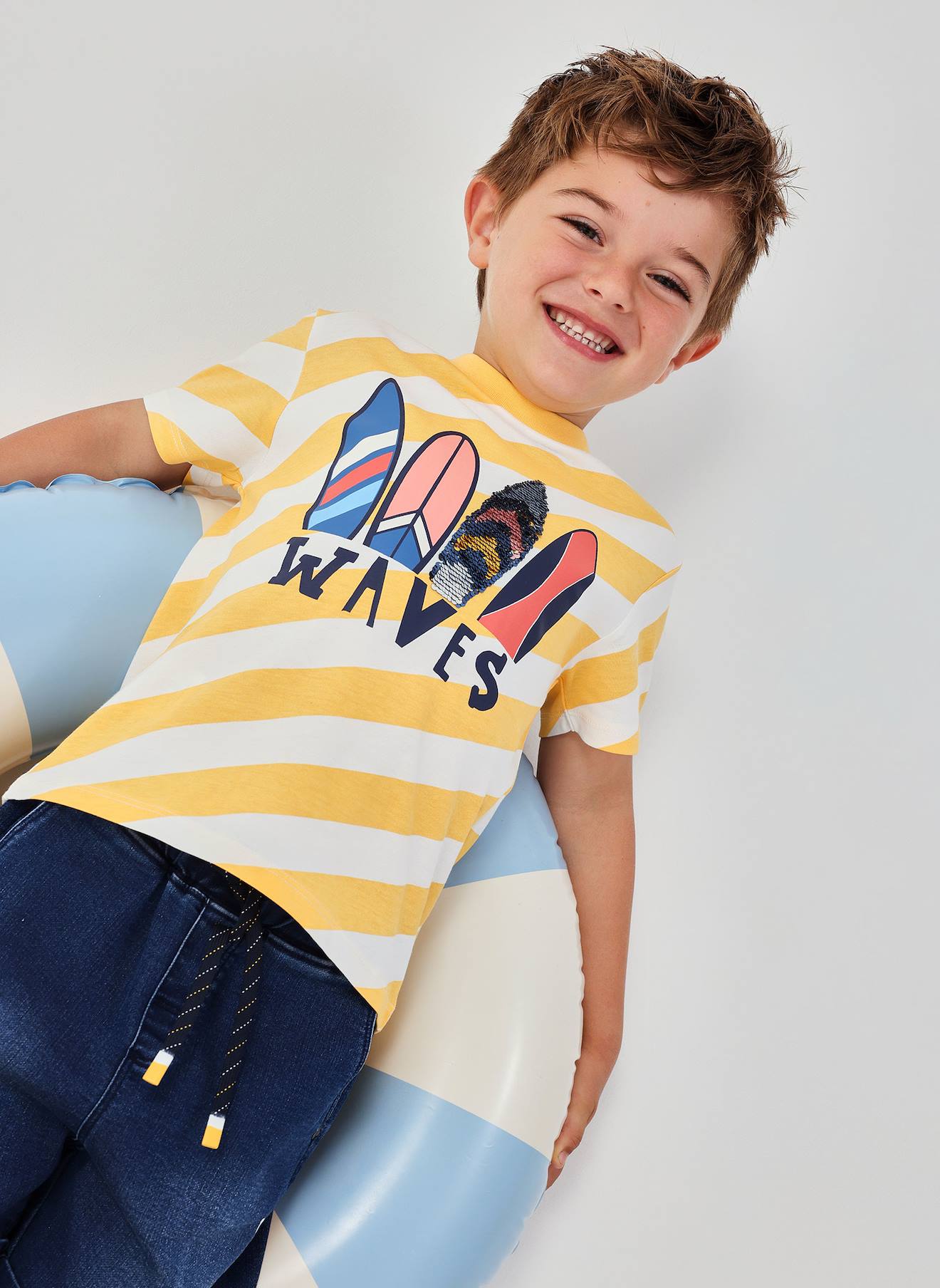 T-shirt Enfant Rayé Multicolore
