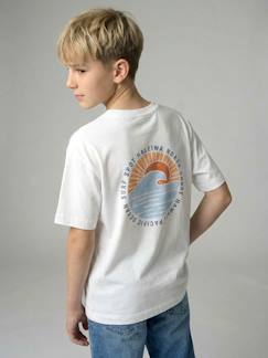 T-shirt garçon motif devant/dos effet délavé  - vertbaudet enfant