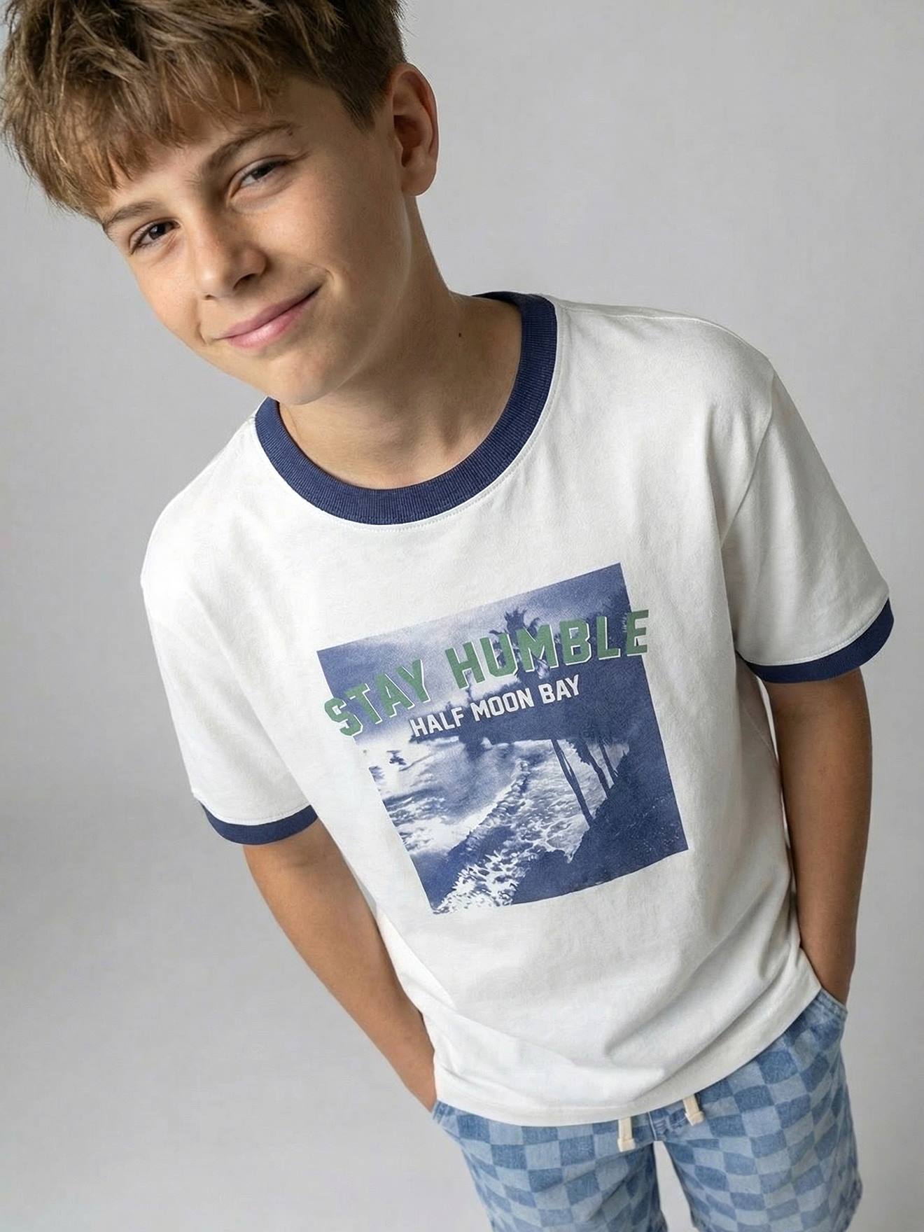 T-shirt manches courtes photoprint blanc