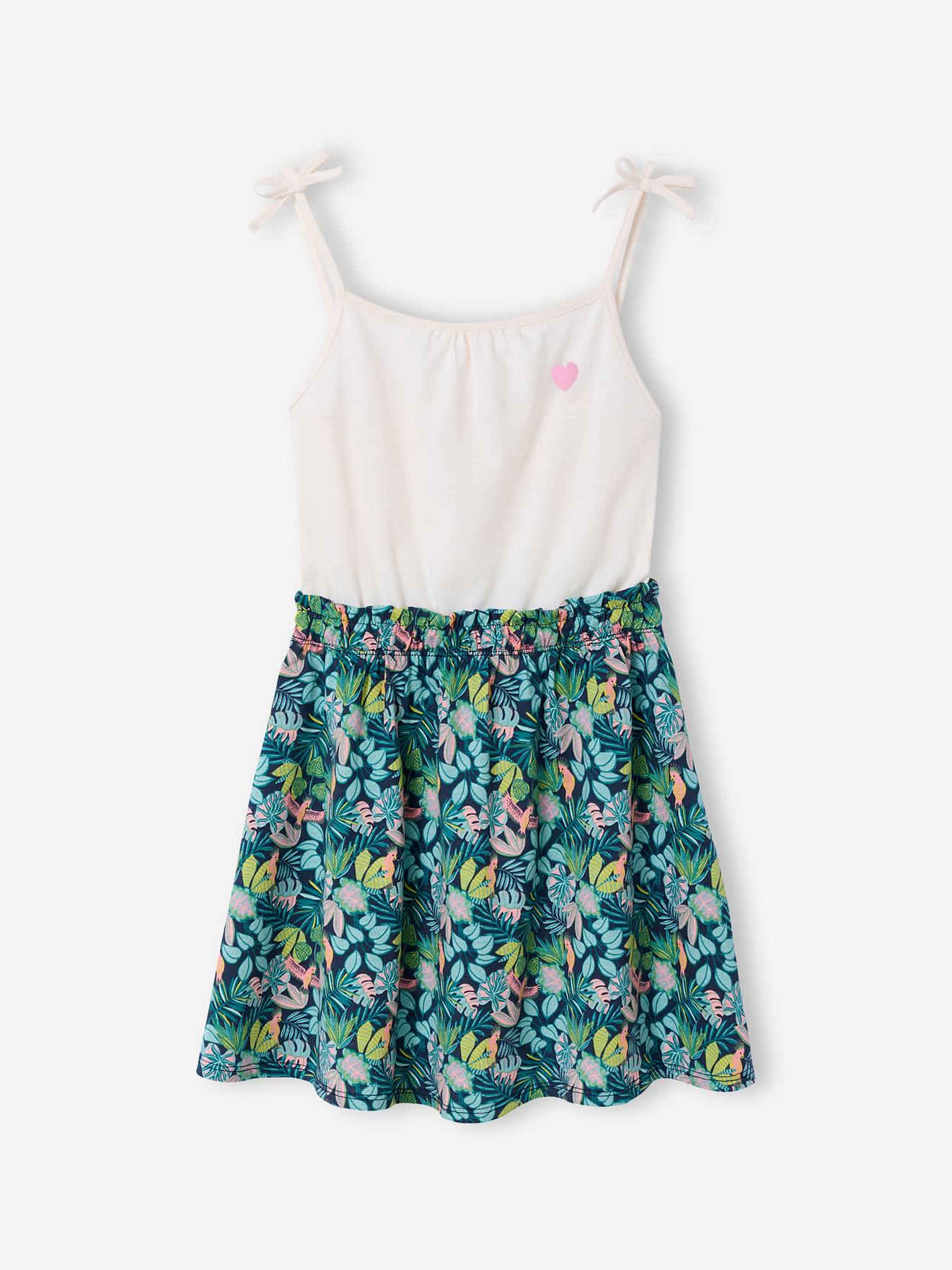 Robe filles fines bretelles marine