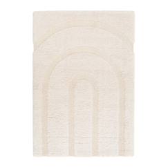 Linge de maison et décoration-Tapis shaggy épais en polyester recyclé avec relief arcadia