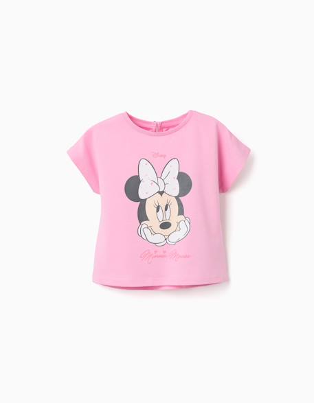 Bébé-T-shirt en coton avec imprimé minnie