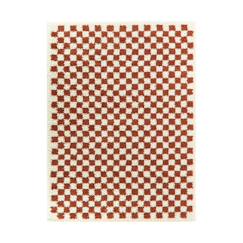 Tapis damier poils longs doux et volumineux checkers  - vertbaudet enfant