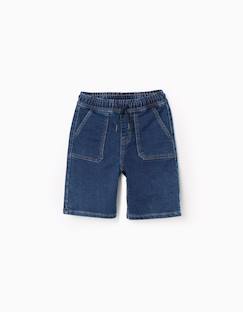 -Short midi en jean avec cordon de serrage