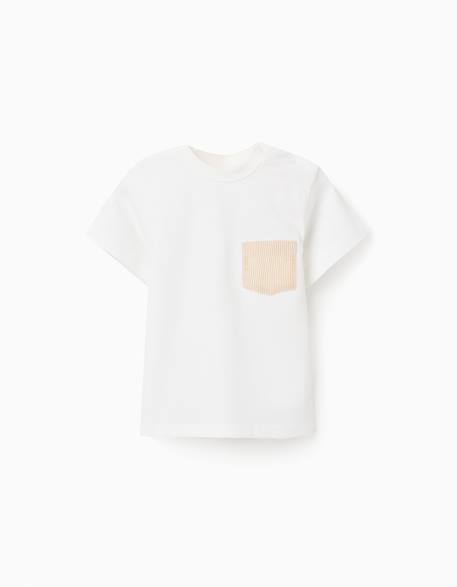 Bébé-T-shirt en coton avec poche poitrine