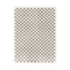 Tapis damier poils longs doux et volumineux checkers  - vertbaudet enfant