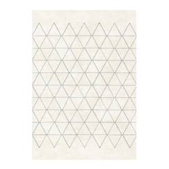 Linge de maison et décoration-Tapis géométrique à poils ras effet velours isocele