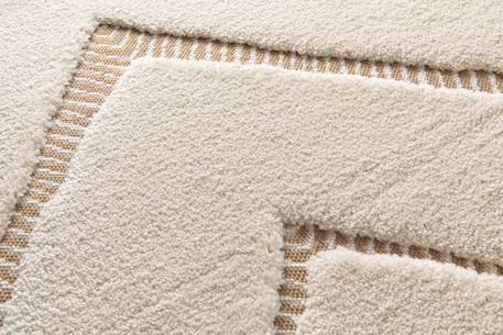 Tapis design avec effet relief romy Beige sable 4 - vertbaudet enfant 