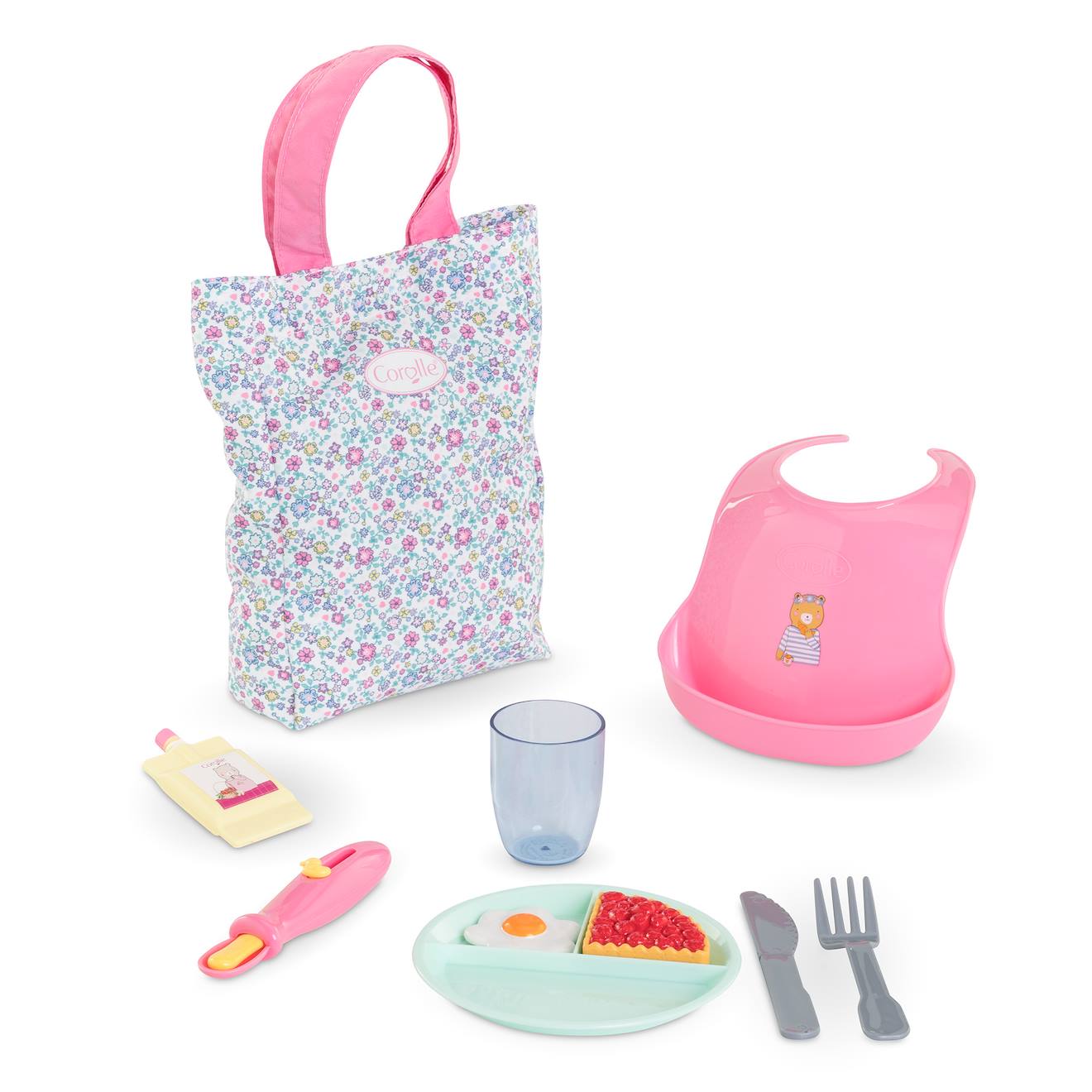 Grand Coffret Repas Pour Poupon 36 Et 42 Cm Multicolore