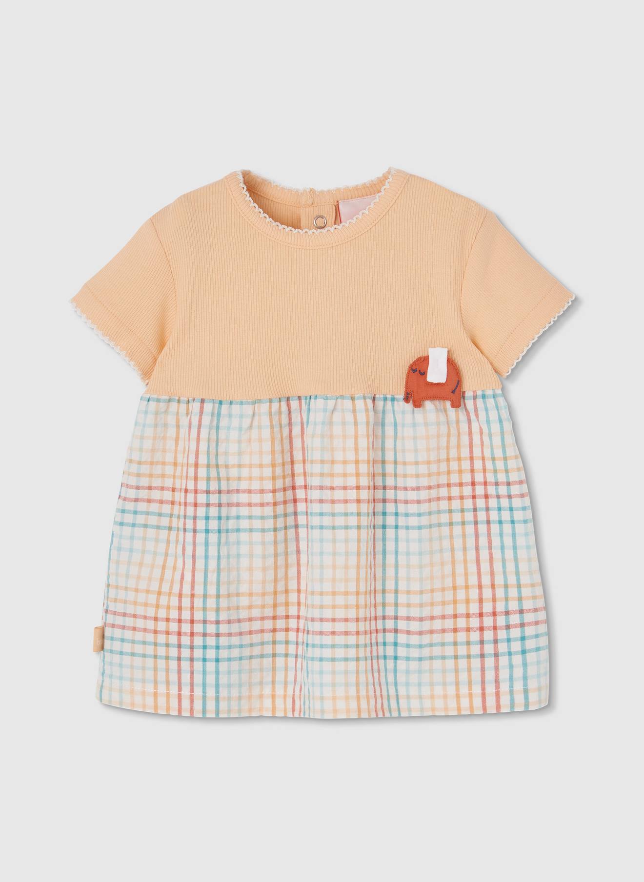 Robe En Tricot Combine Orange 18 €