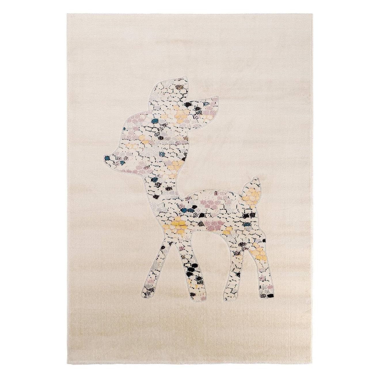 Tapis Enfant Doux À Poils Ras Faon Palette Colorée