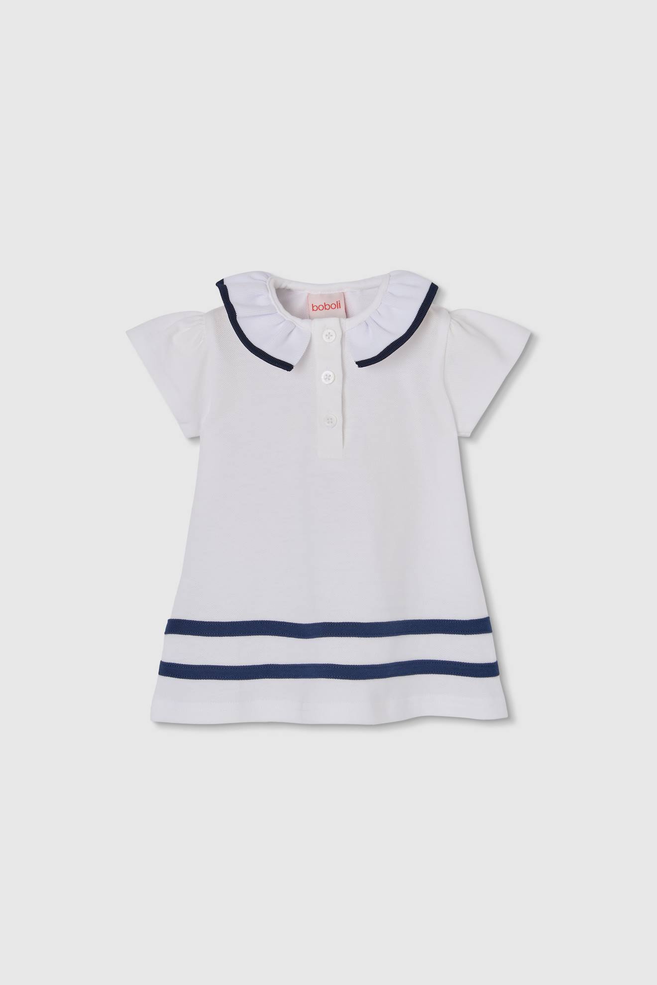 Robe bébé à rayures blanc