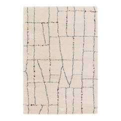 Linge de maison et décoration-Tapis à poils longs design doux et volumineux teleia