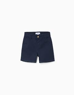 -Short chino midi en sergé avec poches