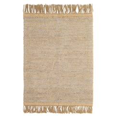 -Tapis naturel en jute et laine bubbles