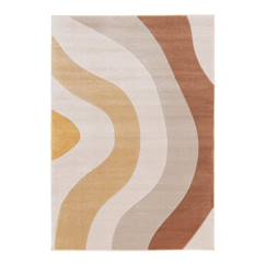 -Tapis doux et résistant aux teintes chaleureuses fauve
