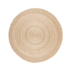 Linge de maison et décoration-Tapis rond en jute natura