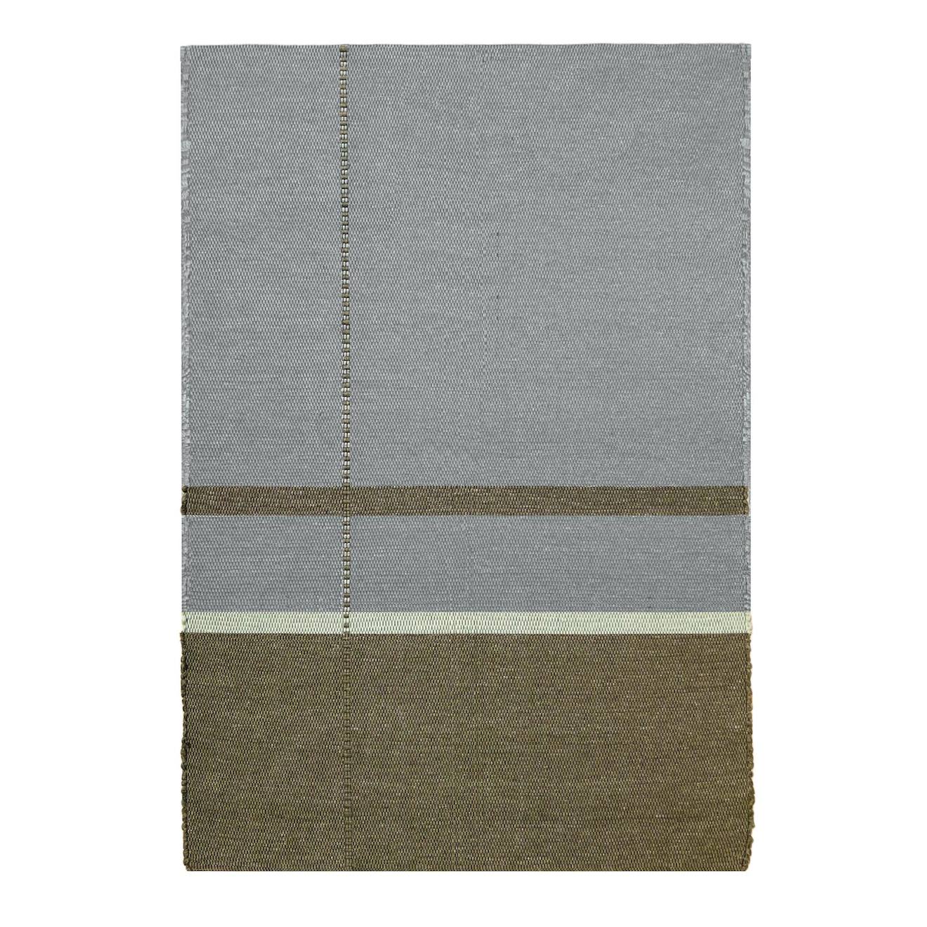 Tapis en fibres recyclées tissé à la main leonor vert naturel