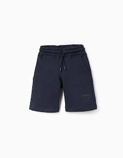 -Short midi en coton avec cordon de serrage et poche cargo