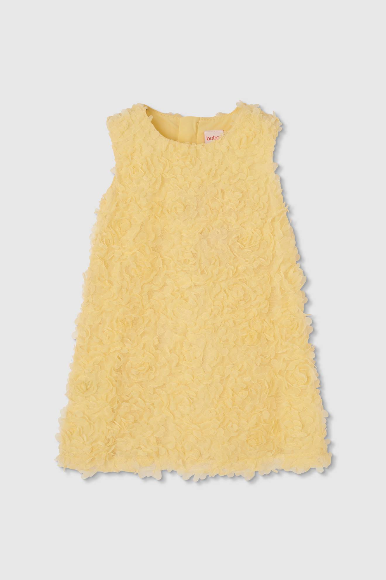 Robe en tulle jaune