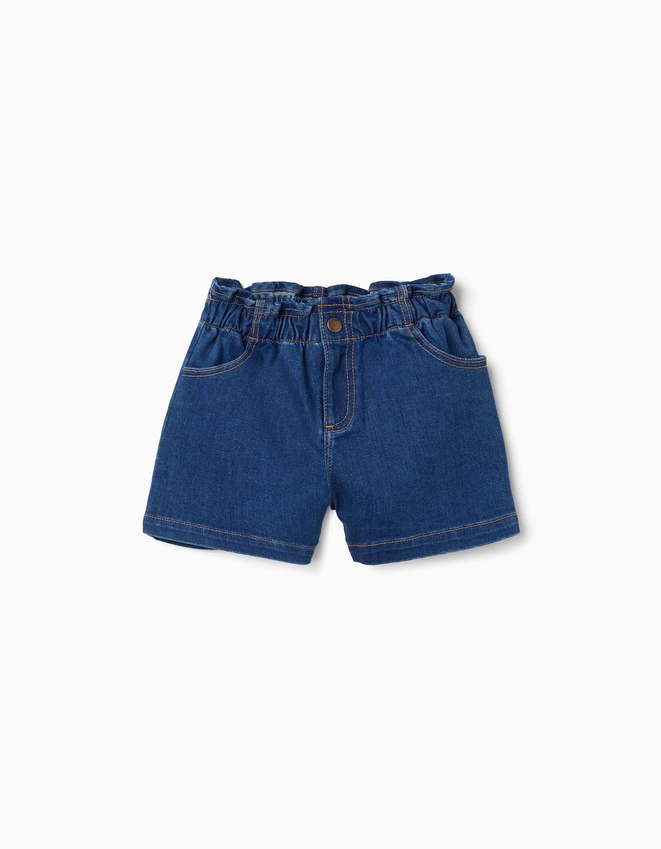 Short En Jean Avec Taille Paperbag Et Poches Bleu 23 €