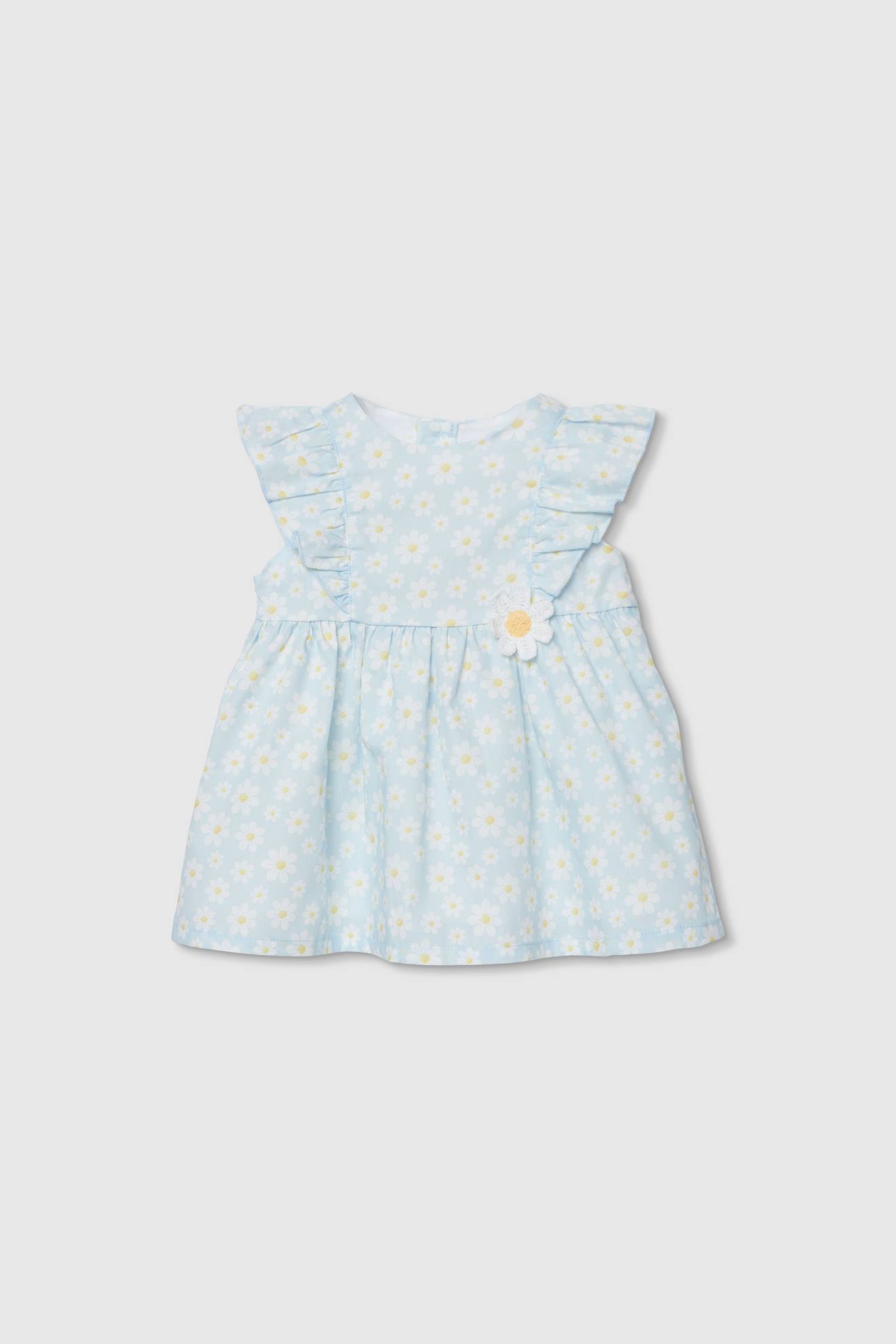 Robe bébé en popeline imprimée fleurs multicolore