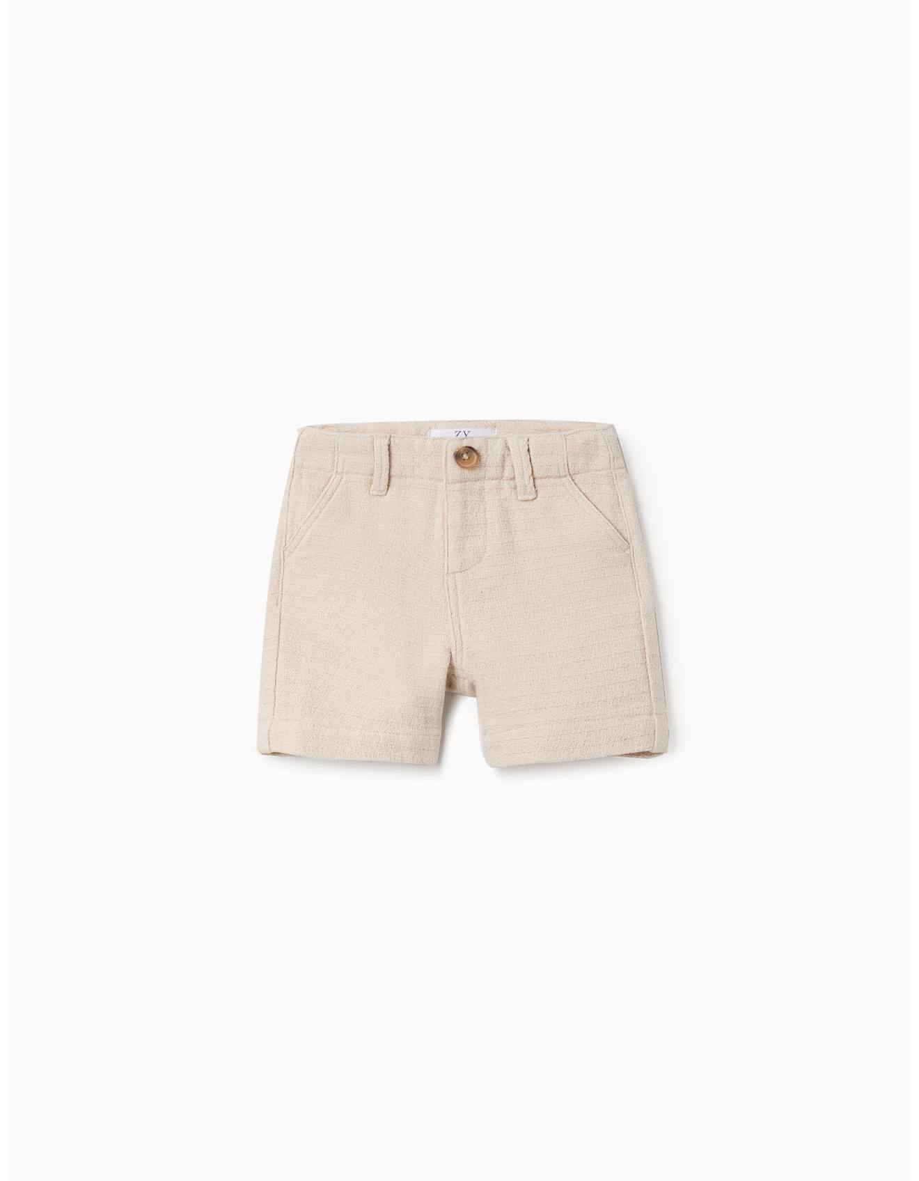 Short Chino Midi En Coton Dobby Blanc 23 €