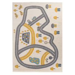 Linge de maison et décoration-Tapis enfant à poils ras doux circuit