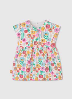 -Robe bébé en tricot imprimé fleurs