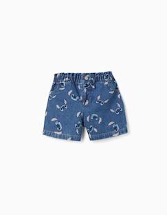 -Short en jean avec motif stitch et taille paperbag