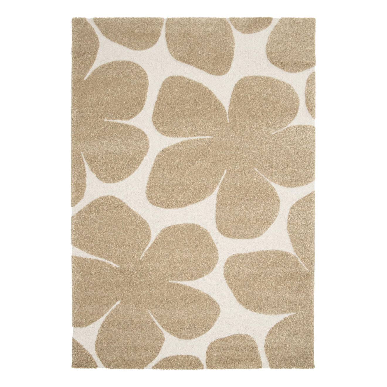 Tapis doux à motifs en relief blossom biscuit