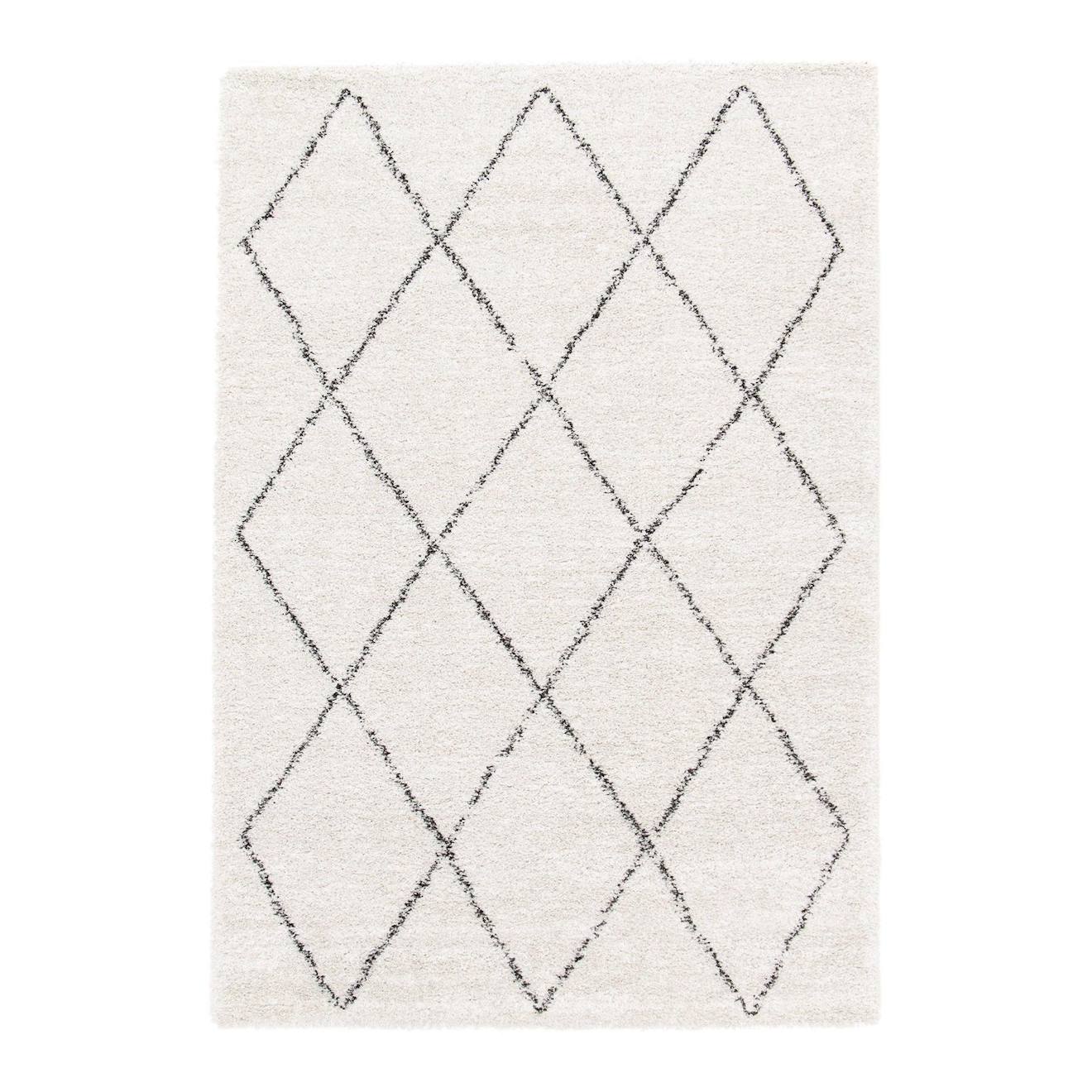 Tapis Shaggy Ethnique Tissé Doux Et Volumineux Nomad Beige Sable