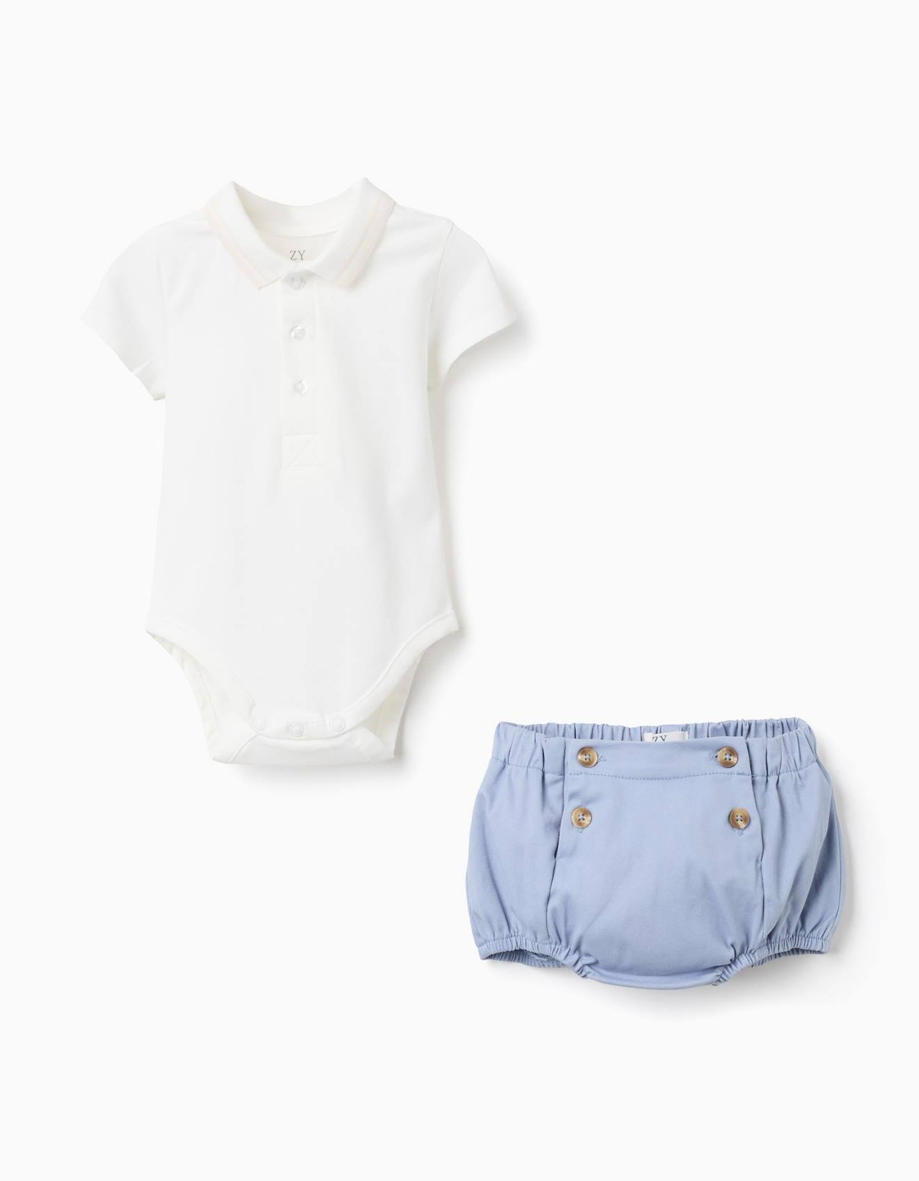Body-polo Short En Serg Bleu Clair 25 €
