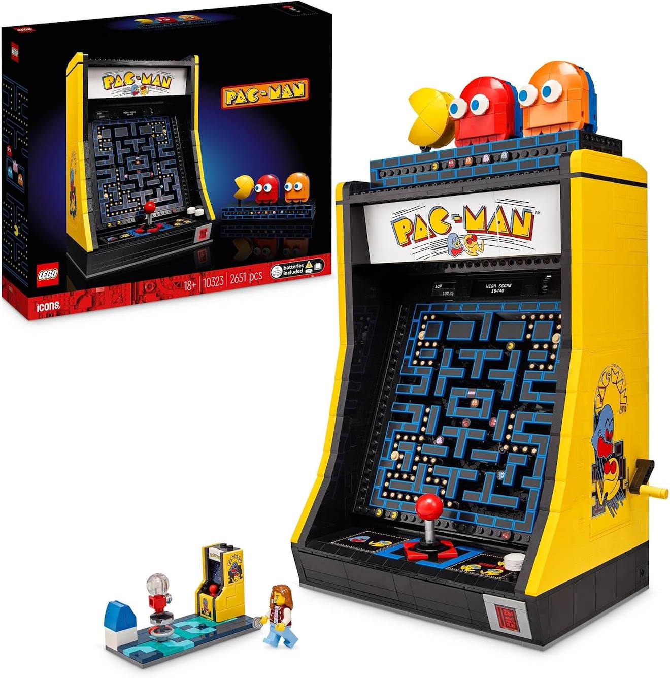 Jeu D'arcade Pac-man Lego Icons 10323 Modèle Rétro Pour Adultes Multicolore